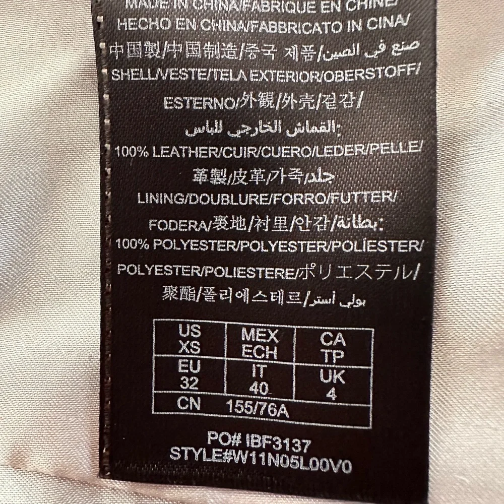 Guess black leather jacket. XS - Picture 10 of 12